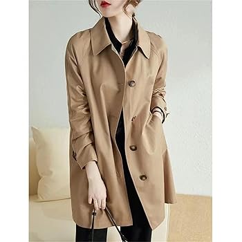 Amazon.com: Ffnkrnfi Women's Mid-Length Trench Coat - All